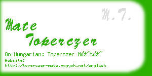 mate toperczer business card